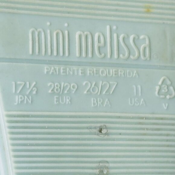 MINI MELISSA Girls' Perforated Jelly Shoes Furadinha X Mary Jane Flats Size 11 - Picture 10 of 12